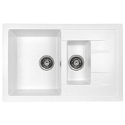 Мойка кухонная из мраморной крошки, белый, C10-18 Gerhans