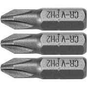 Бита PH2х25 мм 1/4 3 шт. CrV6150 Sthor 65453