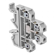 Клемма винтовая двухуровневая JXB-4/35L с перемычкой между уровнями серая EKF plc-jxb-2-4/35L-gy