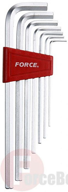 Набор дюймовых шестигранных длинных Г-обр. ключей 3/32''-3/8'' 7 пр. Force 5072XLS