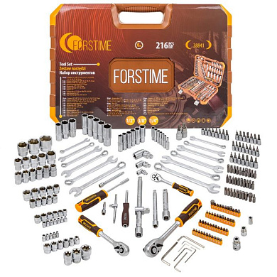Набор инструментов 216 пр. 1/4"&3/8"&1/2" 6-гр FORSTIME FT-38841
