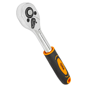 Трещотка реверсивная с резиновой ручкой 1/4'' 24 зуба ISMA ISMA-80229