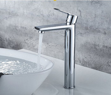 Смеситель для накладного умывальника, латунь, хром Ledeme L1055-22