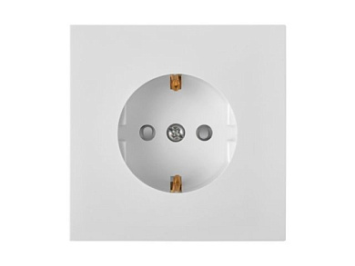 Розетка 1-ая, скрытая, с/з, з/ш белая, Carre, Bylectrica РС16-1606
