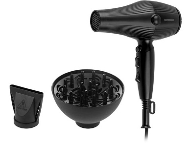 Фен AHD-435, 2200 Вт, раздельные регулировки, холод.обд., ионизация NORMANN N16060-3