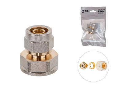 Муфта 16, 2.0 х 3/4" вн. для труб PEX, инд. упак. AV Engineering AVE309013