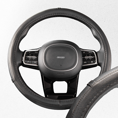 Оплетка экокожа M Art- Черная SKYWAY S01102046