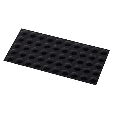 Отбойник силиконовый d10 h1,5, лист = 50 шт., черный AKS 118252