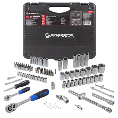 Набор инструмента 94 пр. 1/4''&1/2'', 6-гр., 4-32 мм Forsage F-4941-5