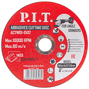 Диск отрезной по металлу 150x22,2x1,6 мм 10 шт в уп. PIT ACTW01-1502