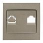 Валенсия лицевая панель розетки Phone 1-местная кашемир EKF PROxima EST01-L-034-40