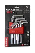 Набор ключей Г-образных HEX 12 пр. 1.5-14 мм PATRON P-5127