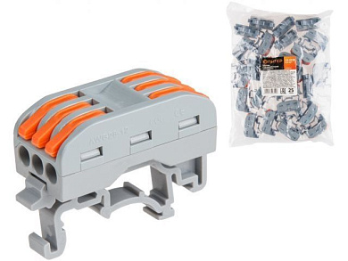 Клемма соединительная проходная СК-222D, 2.5 мм2, 50 шт Юпитер JP7201-13