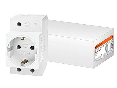 Розетка с заземляющим контактом РАр10-3-ОП Shuko TDM SQ0209-0001