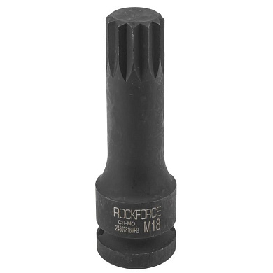 Головка-бита SPLINE ударная M18, 1/2" RockForce RF-24807818MPB