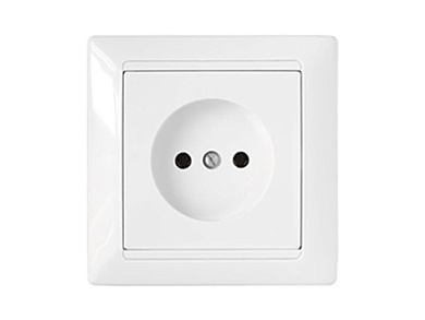 Розетка 1-ая (скрытая, б/з) белая, Стиль, Bylectrica РС16-305