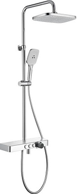 Душевая система с термостатом, латунь, белый/хром Savol SK-H3345A