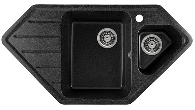 Мойка кухонная из мраморной крошки, черный, E10-22 Gerhans