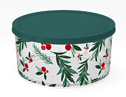 Контейнер круглый для продуктов 2,6 л ЗИМНЯЯ БРУСНИКА Полимербыт 4351884