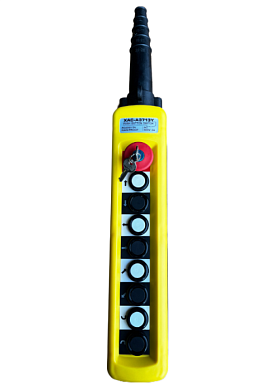 Пульт управления XAC-A8713Y для тали (8 кнопок, 1 скорость, ключ-марка, стоп, IP65, 380В) TOR 1047465