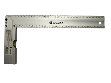Угольник строительный алюминиевый, 300 мм, WUMAX 1714655300