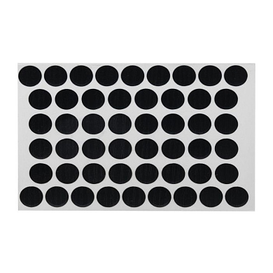 Заглушка самоприлипающая к конфирматам черный структурный (7) (лист-50шт.) AKS 45057