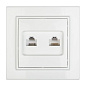 Минск Розетка RJ-45+Phone СП белая EKF Basic ERK00-135-10