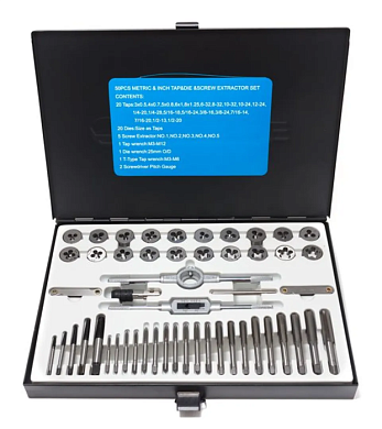 Набор метчиков и плашек 50 пр Forsage F-M050-3