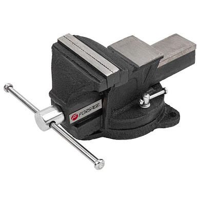 Тиски стальные поворотные с наковальней 4'', 100 мм Forsage F-6540104