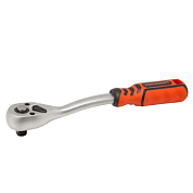 Трещотка реверсивная с прорезиненной ручкой 1/4'' 150 мм, 72 зуб. ForceKraft FK-80722