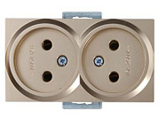 Розетка 2-ая, скрытая, б/з, золото, RITA, 16 A, 250 V, IP 20, Mutlusan 22002030280