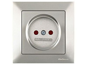 Розетка 1-ая, скрытая, б/з, шторки, титан, DARIA, 16 A, 250 V, IP 20, Mutlusan 21206060283