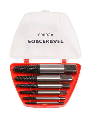 Набор экстракторов резьбы 6 пр М3-М25, Ø:3-6 мм, 6-8 мм, 8-11 мм, 11-14 мм, 14-18 мм, 18-22 мм, ''мелкий шаг'' ForceKraft FK-63005A