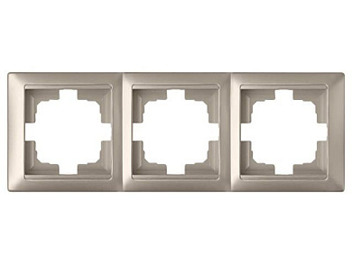 Рамка 3-местная шампань, Стиль, Bylectrica ЮЛИГ.735212.216шамп