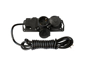 Удлинитель-шнур 10м брызгозащищенный, 2 роз., 3.7кВт, с/з, ПВС 3х1, 5 Bylectrica У16-414 10м