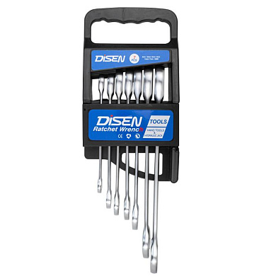 Набор ключей трещоточных 8-19 мм, 7 пр. DISEN DSD1511