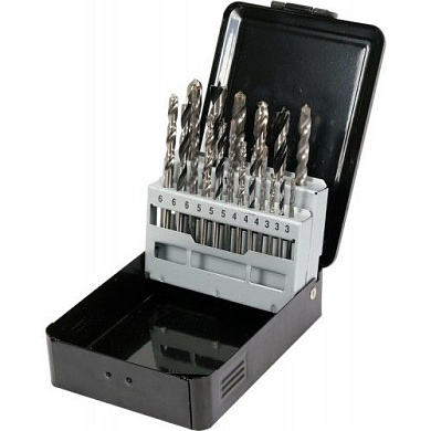 Набор сверл по металлу, бетону и дереву 3, 4, 5,6,8, 10 мм 18 пр. Yato YT-43490