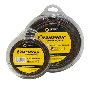 Корд для триммера, 3.0 мм.*12м.(витой квадрат Magic CHAMPION C7041