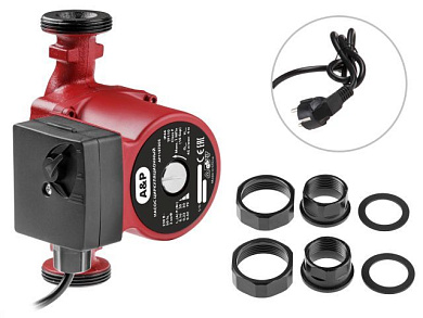 Насос циркуляционный Titan-RS25-60-180, 55-100 Вт, 3300 л/ч, 6 м A&P AP118T007