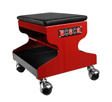 Табурет на 4-х колёсах 40х30х30 мм, с инструментальным поддоном, стальной FORCE 9U0312