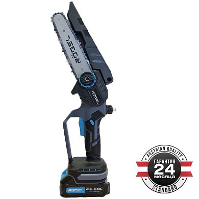 Пила цепная бесщёточная, 21 В, 2000 мАч, шина 150 мм/6", скорость цепи 6.2 м/с, 1 АКБ, картон RÖGEL CCSR 150-20BL-1