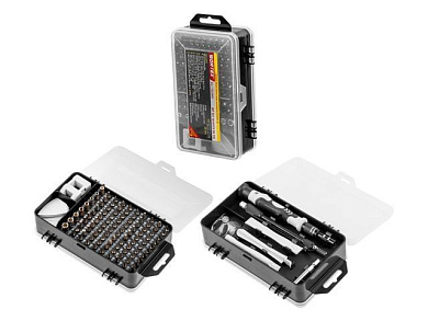 Набор бит BS 115, 4 мм,D4 мм В комплекте переходник на 1/4". WORTEX 1323451