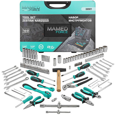 Набор инструментов 122 пр. 1/4"&1/2" 6-гр MAMEDFORCE MF-38901