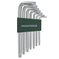 Набор ключей Г-образных TORX 7 пр., Т10Н-Т40Н-с отверстием RockForce RF-5071T