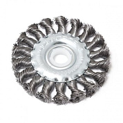 Кордщетка дисковая стальная витая для УШМ RockForce