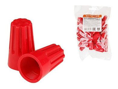 Зажим соединительный изолирующий СИЗ-5, 20,0 мм2, 50 шт, красный, Юпитер JP7206-04