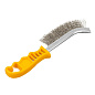Щетка металлическая с пластмассовой ручкой, нержавеющая проволока Denzel 748287