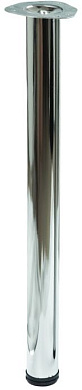 Опора мебельная круглая d60 h820, хром, винт М10, AKS 83131