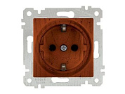 Розетка 1-ая, скрытая, без рамки, с/з, вишня, RITA, 16 A, 250 V, IP 20, Mutlusan 22006000256