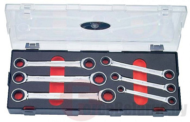 Набор трещоточных накидных ключей 8-19 мм 6 пр. Force K50625